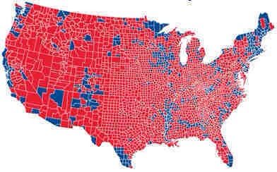 Election Map by Counties